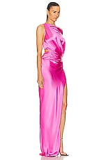 The Sei One Sleeve Drape Gown in Blossom, view 2, click to view large image.