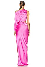 The Sei One Sleeve Drape Gown in Blossom, view 4, click to view large image.