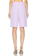 The Sei Double Pleat Short in Icy Lilac, view 3, click to view large image.