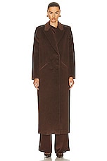 The Sei Grandpa Coat in Chocolate, view 1, click to view large image.