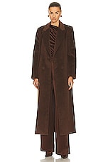 The Sei Grandpa Coat in Chocolate, view 2, click to view large image.