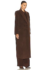 The Sei Grandpa Coat in Chocolate, view 3, click to view large image.