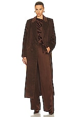 The Sei Grandpa Coat in Chocolate, view 5, click to view large image.