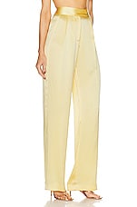 The Sei Wide Leg Trouser in Butter, view 2, click to view large image.