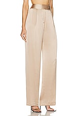 The Sei Wide Leg Trouser in Champagne, view 2, click to view large image.