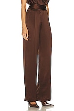 The Sei Wide Leg Trouser in Chocolate, view 2, click to view large image.
