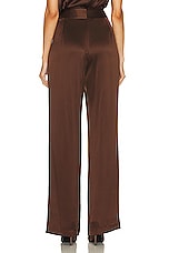 The Sei Wide Leg Trouser in Chocolate, view 3, click to view large image.