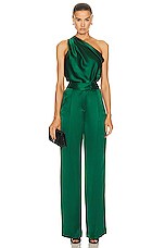 The Sei Wide Leg Trouser in Pine, view 4, click to view large image.