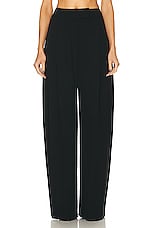 The Sei Baggy Pleat Trouser in Black, view 1, click to view large image.