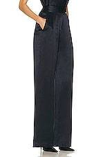 The Sei Wide Leg Trouser in Midnight, view 2, click to view large image.