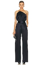 The Sei Wide Leg Trouser in Midnight, view 4, click to view large image.