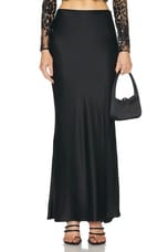 The Sei Bias Maxi Skirt in Black, view 1, click to view large image.