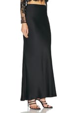 The Sei Bias Maxi Skirt in Black, view 2, click to view large image.