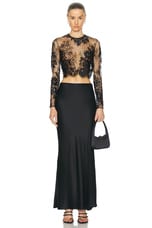 The Sei Bias Maxi Skirt in Black, view 4, click to view large image.