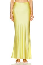 The Sei Bias Maxi Skirt in Limoncello, view 1, click to view large image.