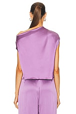 The Sei Draped Top in Amethyst, view 4, click to view large image.