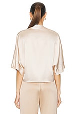 The Sei Dolman Tie Front Blouse in Oat, view 3, click to view large image.