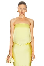 The Sei Draped Corset Top in Limoncello, view 1, click to view large image.