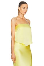 The Sei Draped Corset Top in Limoncello, view 2, click to view large image.