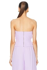 The Sei Pleated Bustier Top in Icy Lilac, view 4, click to view large image.