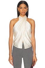 トップス GLOWNY HOUSTON BUSTIER TOP (SAND) Ludovic de Saint Sernin Cleavage Bustier Top in White | FWRD