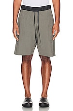 TS(S) Cotton*ramie*silk Seersucker Cloth Loose Fit Shorts in GRAY, view 3, click to view large image.