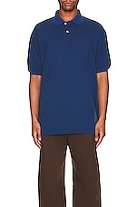 TS(S) Cotton Pique Jersey Big Polo Shirt in BLUE, view 3, click to view large image.