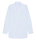 TS(S) Pastel Color Cotton Oxford Cloth B.d. Shirt in BLUE, view 1, click to view large image.