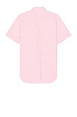 TS(S) Pastel Color Cotton Oxford Cloth B.d. Short Sleeve Shirt in PINK, view 2, click to view large image.