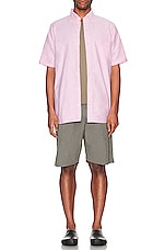 TS(S) Pastel Color Cotton Oxford Cloth B.d. Short Sleeve Shirt in PINK, view 4, click to view large image.