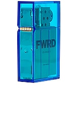 Tsubota Pearl x Fwrd Hard Edge Transparent Lighter in Blue, view 3, click to view large image.