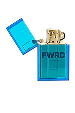 Tsubota Pearl x Fwrd Hard Edge Transparent Lighter in Blue, view 4, click to view large image.