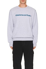 thisisneverthat T-logo Crewneck in Heather Grey, view 3, click to view large image.