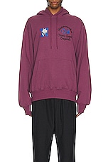 thisisneverthat Edelweiss Hoodie in Fuchsia, view 3, click to view large image.