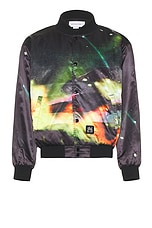 thisisneverthat Flame Satin Jacket in Black, view 2, click to view large image.