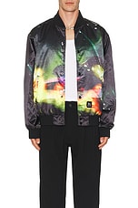 thisisneverthat Flame Satin Jacket in Black, view 4, click to view large image.