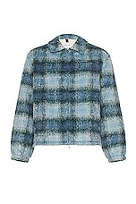 thisisneverthat Brushed Check Jacket in Blue, view 1, click to view large image.