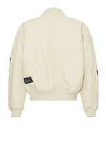 thisisneverthat x Felix The Cat Bomber Jacket in Light Beige, view 2, click to view large image.