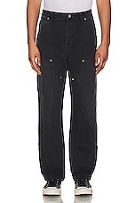 thisisneverthat Denim Carpenter Pant in Black, view 5, click to view large image.