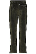thisisneverthat Velour Track Pant in Green, view 2, click to view large image.