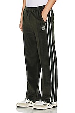 thisisneverthat Velour Track Pant in Green, view 6, click to view large image.