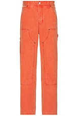 thisisneverthat Washed Carpenter Pant in Orange, view 1, click to view large image.