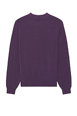 thisisneverthat Cable Knit Zip Polo in Violet, view 2, click to view large image.