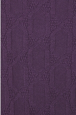 thisisneverthat Cable Knit Zip Polo in Violet, view 3, click to view large image.