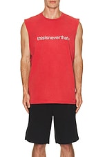 thisisneverthat T-Logo Sleeveless in Red, view 3, click to view large image.