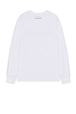 thisisneverthat T-logo Long Sleeve Tee in White, view 2, click to view large image.