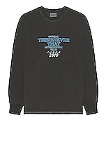 thisisneverthat Meteor Long Sleeve Tee in Charcoal, view 1, click to view large image.
