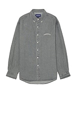 thisisneverthat Washed Denim Shirt in Grey, view 1, click to view large image.