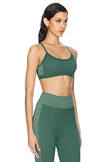 THE UPSIDE Ribbed Seamless Ballet Bra in Pine & Matcha, view 2, click to view large image.