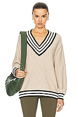 THE UPSIDE Pilot Louie Sweater in Pebble, view 1, click to view large image.